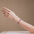 Amethyst | .925 Sterling Silver | Firefly Glass Mushroom Gemstone Bracelet